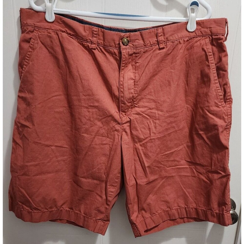 Tommy Hilfiger Salmon Flat Front Chinos Classic Casual Men's Size 40 100% Cotton